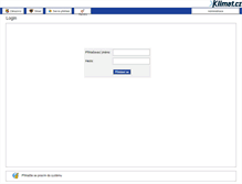 Tablet Screenshot of intranet.klimat.cz
